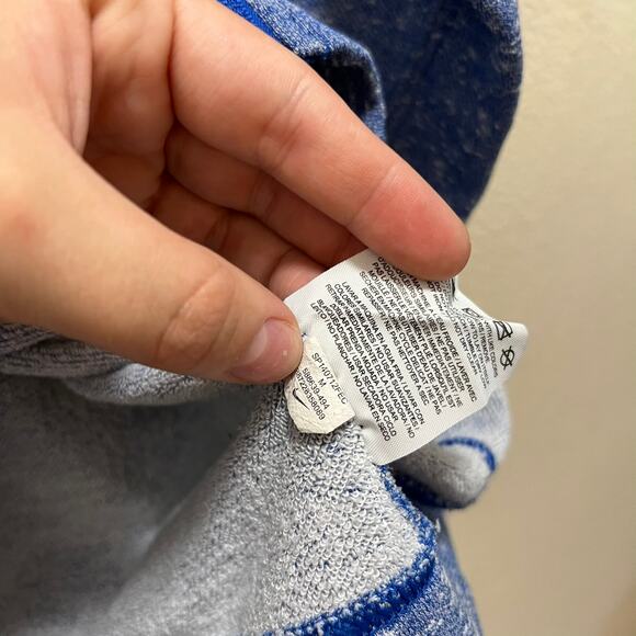 Nike Dri-Fit Hoodie Jacket Marled Indigo Blue Zip Up Sweatshirt Full Zip Size M - Picture 7 of 7